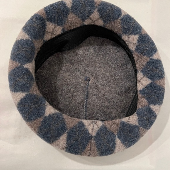 3/$25🎈Wool mix color block argyle beret hat - Picture 3 of 5
